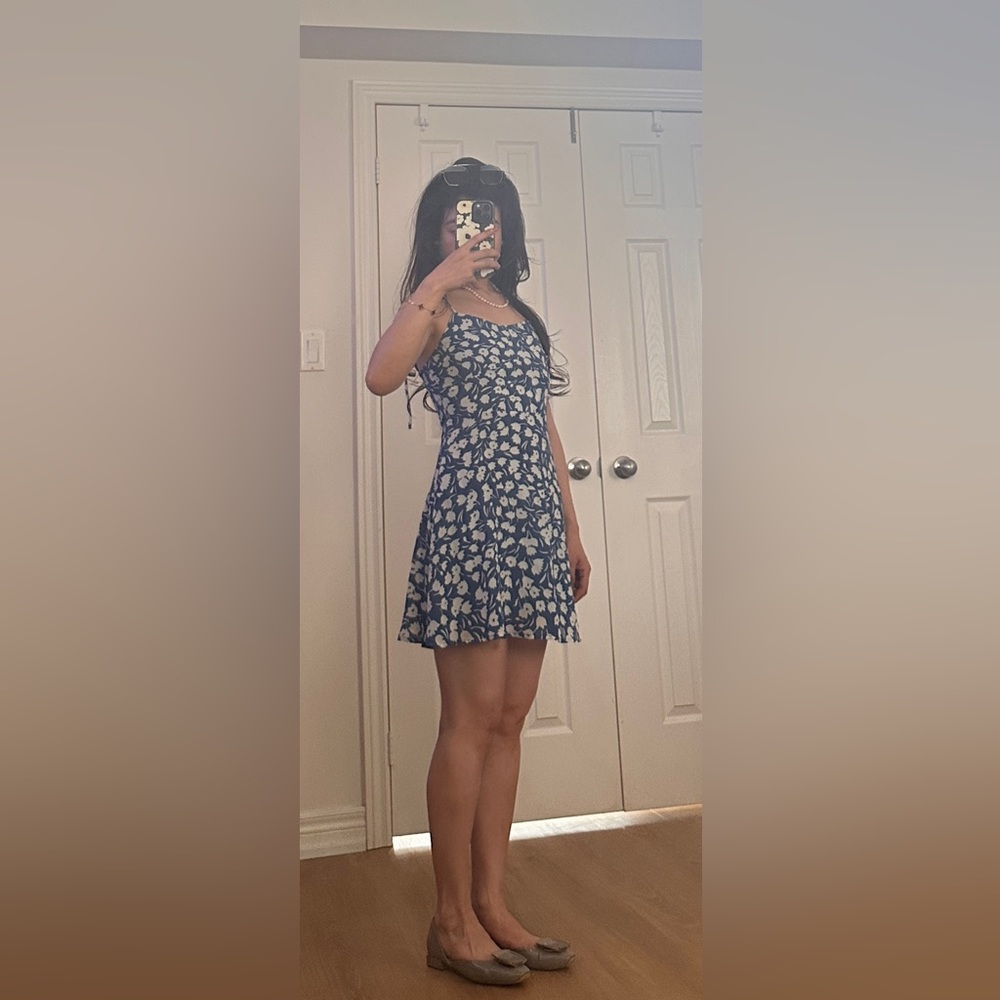 Excellent condition Floral Blue Dress
